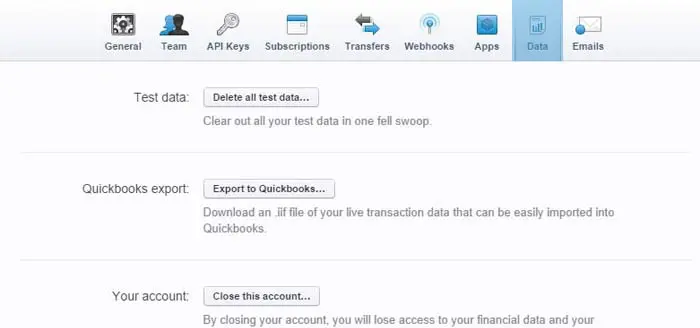 how to delete stripe test data